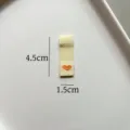 Folded woven label DIY clothing patch cute heart yellow fabric accessory for handmade crafts - White Fresh Heart Style (zm113) / 4.5x1.5cm