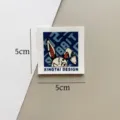 écusson en tissu graffiti avec design de lapin, étiquette de décoration de vêtement transfert 5x5cm. - Lapin Bélier (Transfert Thermique) / Blanc
