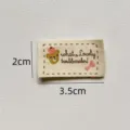 Étiquette en tissu coton fait main badge de couture mignon ours étiquette tissée 2x3.5cm - Style Ours (sy406)