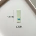 Piccola etichetta tessuta piegata stemma in stoffa DIY accessori per abbigliamento verde a quadri - Stile Fresh Quadri Verde (zm114)