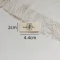 Handmade woven label clothing accessory decorative tag for bags scarves hats 2x4.4cm - Rose