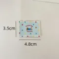 Korean style colored polka dot woven label clothing accessories handmade tag decor 3.5x4.8cm - Puppy Polka Dot(zm582)