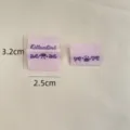 Cute bow embroidered fabric label for clothing accessories, DIY garment tags, pink and purple. - Pink KittenGirl Style (zmcb004)