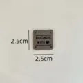 Square handmade suede leather label tag with embossed text for DIY hat doll clothes crafts - Square 02