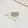 Cotton cloth label with inspirational quote, 3x5cm woven patch for sewing clothing and scarves. - YM Black English Text