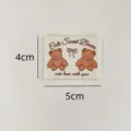 Cute embroidered bear fabric label for DIY clothing, bags, and phone case accessories. - Teddy Bear