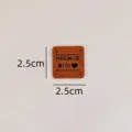 Handmade suede leather label for DIY crafts, clothing, hats, 2.5x2.5cm square decorative patch - Square 04