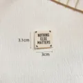 Cotton fabric label patch clothing accessory sewing decorative badge DIY apparel 3x3.1cm - YM Nothing