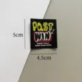 Trendy woven label printed letters graffiti patch small clothing versatile decoration hot - Win Black Heat Transfer
