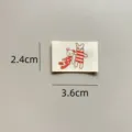 Baumwoll-Stoffetikett für handgemachte DIY-Kleidung, Taschen, Hüte und Bekleidungsaccessoires. - Zweifarbiges Tier Stil (sy084)