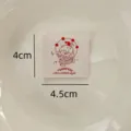 Pure cotton woven label DIY sewing accessory clothing bag scarf cute cartoon patch 4x4.5cm - Clown