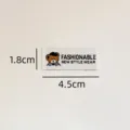 Cute woven clothing label with bear design, high density fabric patch for garments and bags. - Bear Style (zm302)