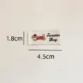 Cute puppy embroidered clothing patch, 4.5x1.8cm woven label for DIY garments and bags. - Puppy Style (zm304)