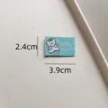 Blue Woven Patch Cute Bear Embroidered Garment Accessory Label for DIY - Blue Bear Style(zm082) / 2.4x3.9cm