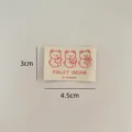 Cotton woven label cute bear design 3x4.5cm DIY sewing clothing decoration patch badge - Three Bears