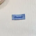 Blue and white checkered handmade woven label DIY clothing sewing accessories patch badge. - Zm849