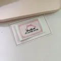 French large woven label bow fabric patch diy clothing sewing accessory cute pink stripe - Palace Bowknot (4x5.5cm)