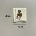 Cotton cloth patch label DIY sewing accessory for handmade bags hats scarves 4x4 cm - Animal Style (sy085)