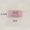 Cute pink bow woven label handmade fabric patch for garment clothing DIY accessories decor - Zm453