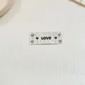 Korean style DIY fabric label with heart and LOVE embroidery for clothes, bags and accessories. - ZM852