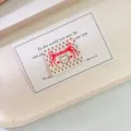 Korean style cute handmade cloth label with cat bow pattern, DIY clothing wash label tag. - ym1016(ym1016)