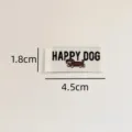 Cute dachshund woven label patch for clothing bags DIY decoration, durable high-density fabric. - Puppy Style (zm308)