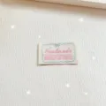 Korean style embroidered cloth label handmade woven patch for clothing bags scarves DIY accessories - Beige Handmade (zm648)
