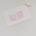 Pink handmade woven labels for sewing, cute bow fabric tags for bags and hair accessories. - Light Pink Bowknot