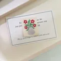 Korean cute fabric label DIY clothing accessory woven patch with colorful flower vase design - ym1018(ym1018)