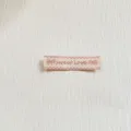 Pink embroidered fabric label sweet love bow patch for clothing and DIY accessories - Zm855