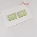 Korean style polka dot woven labels sweet bunny fabric labels for handmade crafts sewing parts - Green Dots