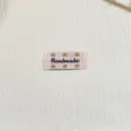 Handmade woven clothing label pink plaid fabric patch DIY sewing accessory decorative tag - Zm857