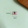 Mini étiquette tissée de fraise patch accessoire de vêtement DIY déco patchs 1.4x2cm - Fraise