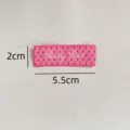 Etichetta in tessuto a pois fatta a mano patch decorativa DIY per borse sciarpe 5.5x2cm - Quadri stile ragazza