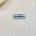 Handmade blue plaid fabric label DIY clothing decorative patch apparel accessories tag - zm862
