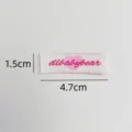 Korean style cloth label DIY handmade clothing decoration patch with cute heart embroidery 1.5x4.7cm - Pink Heart (zm490)