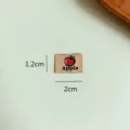 Small cute woven apple patch clothing accessory DIY garment embroidery label 2x1.2cm - Apple