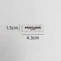 DIY woven fabric label for clothing hat and hair accessories 4.3x1.5cm minimalist style - Brown Polka Dot (zm492)