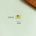 Mini étiquette tissée citron, accessoire de vêtement brodé mignon, taille 1.4x2cm. - Citron