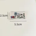 Cute cartoon woven label badge for clothing apparel DIY handmade accessories, 2.5x5.5cm - Cat Day