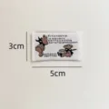 Cute cartoon teddy bear embroidered fabric label woven patch for DIY clothing decoration 5x3cm - Two Bears