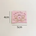 Pink cute cartoon bear embroidered fabric label DIY clothing accessory apparel patch tag - Bear with Bow