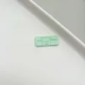 Green bear bow leather label for DIY crafts, handmade sewing patches for bags and scrunchies. - Bear Style (xh-004)