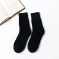 Herren dicke Wollsocken, warme Winter Kaschmir Mischung thermische Stricksocken für kalte Tage. - Passend für Größe EU 38-46 / Schwarz - Herrenwolle