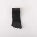 Detailopname van de donkergrijze teenkous met ademende mesh structuur en vijf tenen. - Maat 40-43 Met Hak / donkergrijs