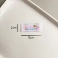 Handmade fabric label clothing tag DIY sewing accessories cute embroidered patch size 2x5cm - zm021