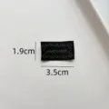 Black DIY handmade woven cloth label tag with letters HANDMADE for hair accessories crafts. - Black-HANDMADE(zm70)