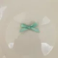 Mini 6mm Mint Green Ribbon Bow Variant for DIY Hair Accessories and Gift Wrapping Crafts - 10 Pieces/Pack / Green