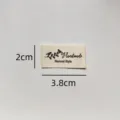 Handmade woven fabric label DIY clothing accessories natural style tag size 2x3.8cm - Natural Bird Style (md110)