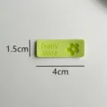 Cute green leather patch DIY handmade sewing label flower clothing accessory badge tag 4x1.5cm - Flower / 4x1.5cm / Light Green